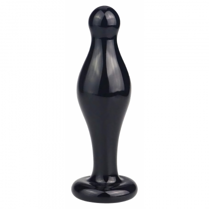 Anal Plug Glass Romance 4.5inch Negru