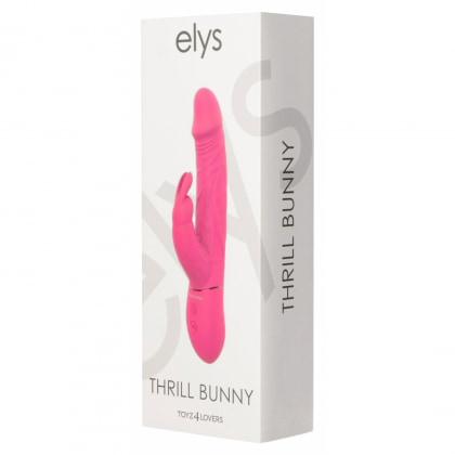 Rabbit Thrill Bunny Vibrator Reîncărcabil, Stimulator Dublu G Roz