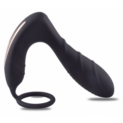 Stimulator Prostatic cu Inel Penian Toyz4lovers — Vibrație Negru