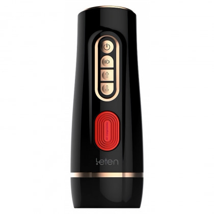 Leten Masturbator Electric 10 Viteze cu Mod Scurgere Negru