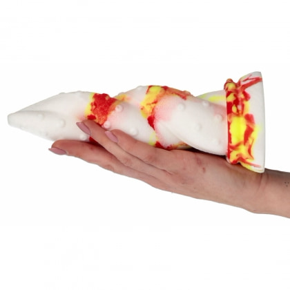 Jafarlo Monster – Dildo Din Silicon cu Ventuză Roșu