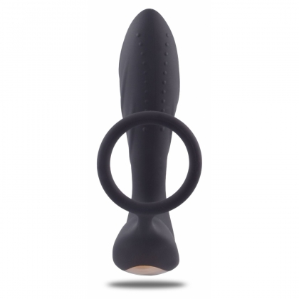 Stimulator Prostatic cu Inel Penian Toyz4lovers — Vibrație Negru