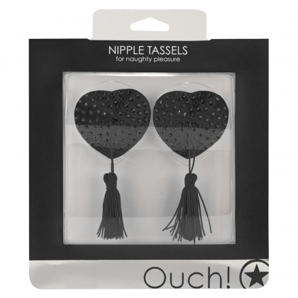 Nipple Tassels Heart Negru