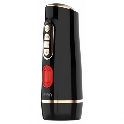 Leten Masturbator Electric 10 Viteze cu Mod Scurgere Negru