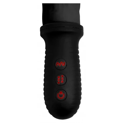 8X Auto Pounder Vibrating and Thrusting Dildo with Handle Negru