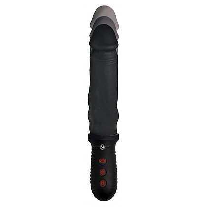 8X Auto Pounder Vibrating and Thrusting Dildo with Handle Negru