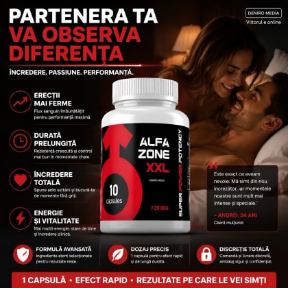 Pastile Potență ALFA ZONE XXL 10 capsule