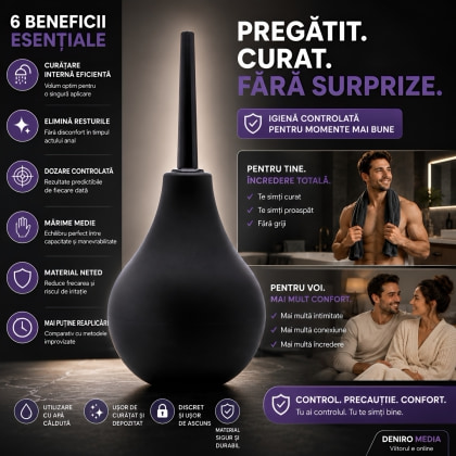 Anal Irigator Medium Negru