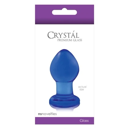 Anal Plug Crystal Small Albastru