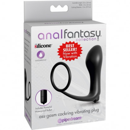 Anal Plug Cu Vibrații Și Inel Negru