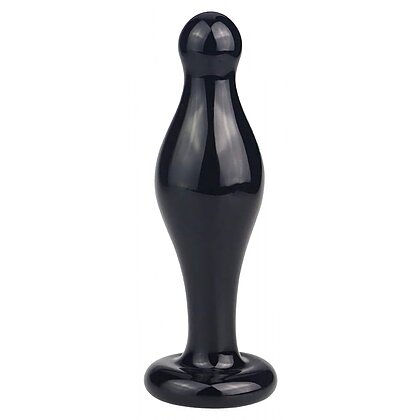 Anal Plug Glass Romance 4.5inch Negru