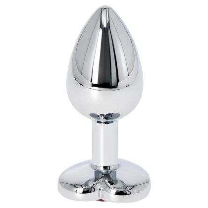 Anal Plug Heart Jewel Plug Small Roșu