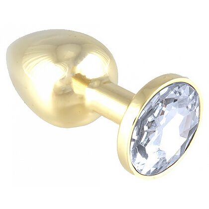 Anal Plug Metal With Crystal Rimba Auriu