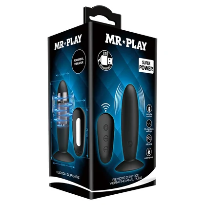 Anal Plug Mr. Play Remote Control Negru