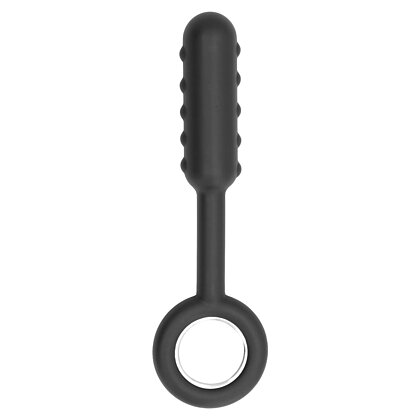 Anal Plug No. 61 With Metal Ring Negru