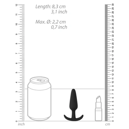 Anal Plug Slim Shots Negru