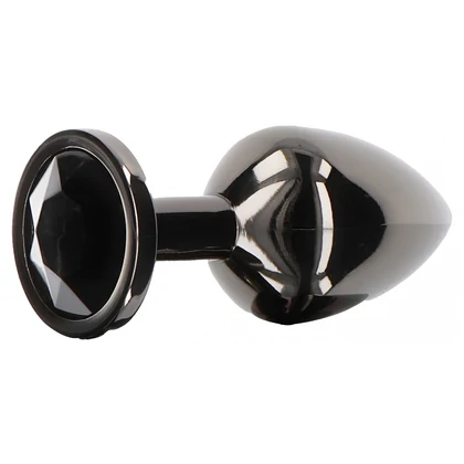 Anal Plug with Diamond Jewel Small Negru