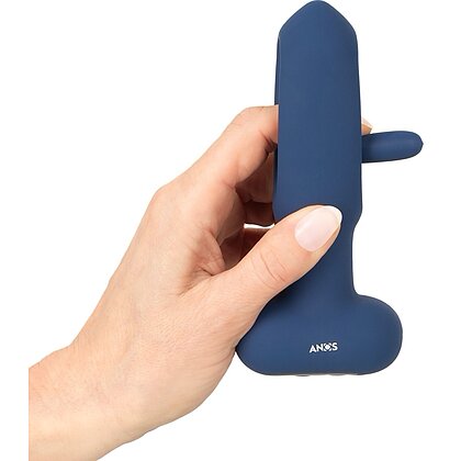ANOS Plug Anal cu Limba Oscilantă – 10x10, Reîncărcabil Albastru