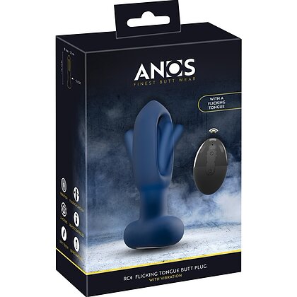 ANOS Plug Anal cu Limba Oscilantă – 10x10, Reîncărcabil Albastru
