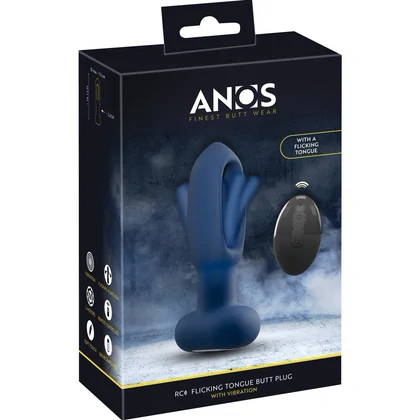 ANOS Plug Anal cu Limba Oscilantă – 10x10, Reîncărcabil Albastru