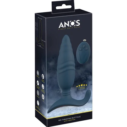 ANOS Plug Anal RC — 10 Moduri Vibrație, 10 Viteze împingere Albastru