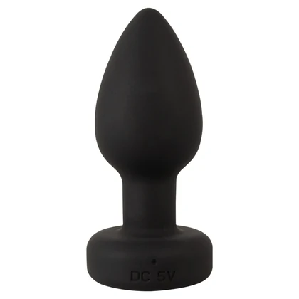 Anos Plug Anal RC cu LED Flash - 7 Moduri, Reîncărcabil Negru