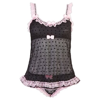 Babydoll Cottelli Collection Teresa Negru S