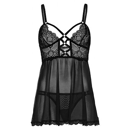 Babydoll Leg Avenue Emmarie Negru S-M