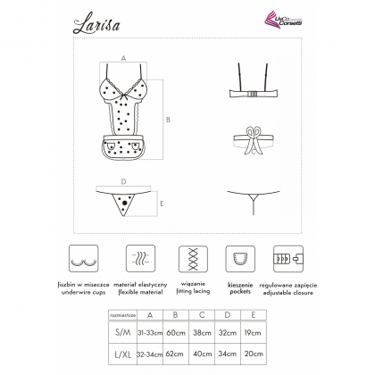 Babydoll LivCo Larisa Negru L-XL