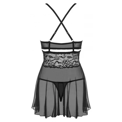 Babydoll Obsessive 838-BAB Negru S-M