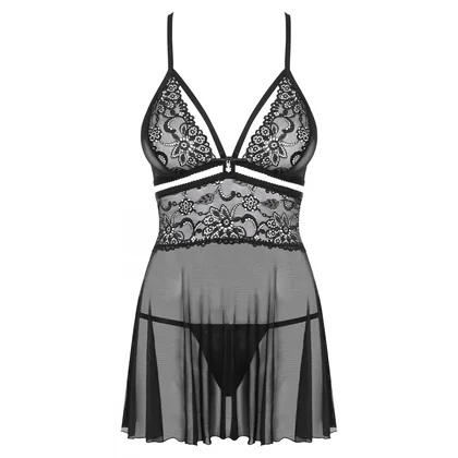 Babydoll Obsessive 838-BAB Negru S-M