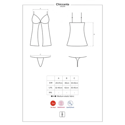 Babydoll Obsessive Chiccanta Negru S-M