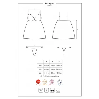 Babydoll Obsessive Rosalyne Roșu S-M