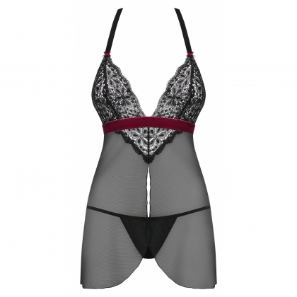 Babydoll Obsessive Rossita Negru L-XL