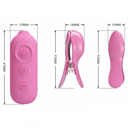 Cleme Pentru Sfârcuri Romantic Wave II 3 Trepte 7 Funcții Roz