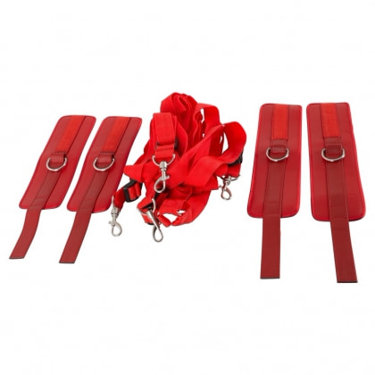 Bed Restraint Set Bad Kitty Roșu