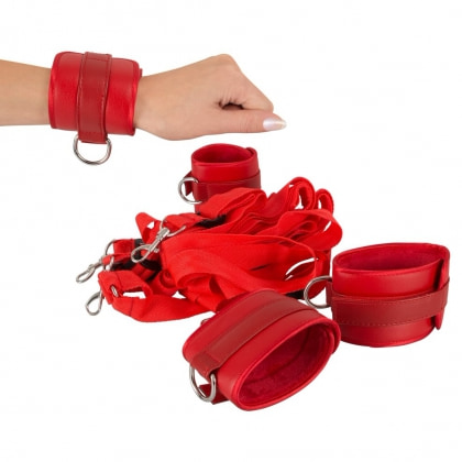 Bed Restraint Set Bad Kitty Roșu