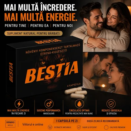 Bestia – 4 Capsule Naturale Pentru Potență, Vitalitate