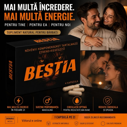 Bestia – 4 Capsule Naturale Pentru Potență, Vitalitate