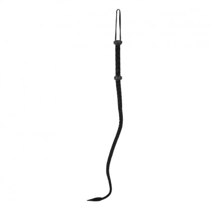 Bici Single Tail Leather Whip Negru