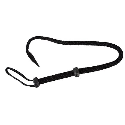 Bici Single Tail Leather Whip Negru