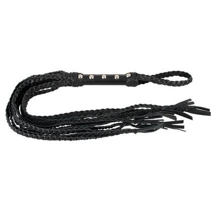 Bici ZADO Cat-O-Nine cu 9 Cozi Piele 70cm Negru