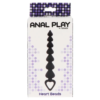 Bile Anale ToyJoy Heart Beads Negru