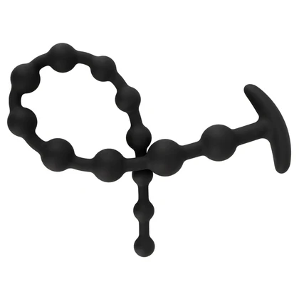 Black Velvets Anal Beads Negru