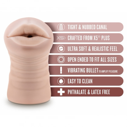 Blush Enlust Nicole Masturbator cu Vibrații X5 Plus 12,7 cm