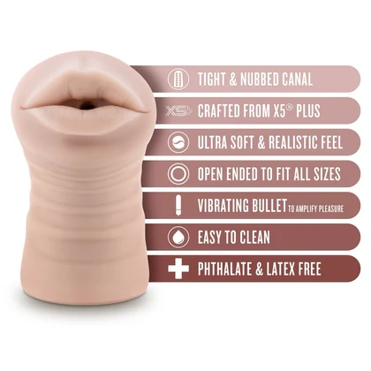 Blush Enlust Nicole Masturbator cu Vibrații X5 Plus 12,7 cm