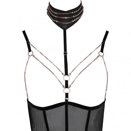 Body Abierta Fina Tessa Negru XL