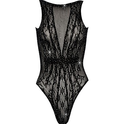 Body Cottelli Fantasy, Strasuri All-over — S-L, Negru S-L