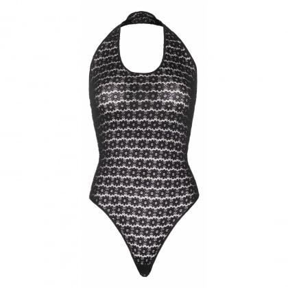 Body Leg Avenue Lace Snap Linda Negru XS-L
