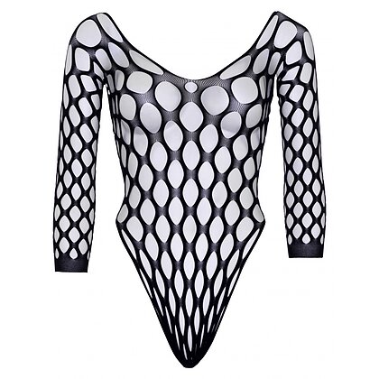 Body Leg Avenue Pothole Net Sleeve Negru XS-L